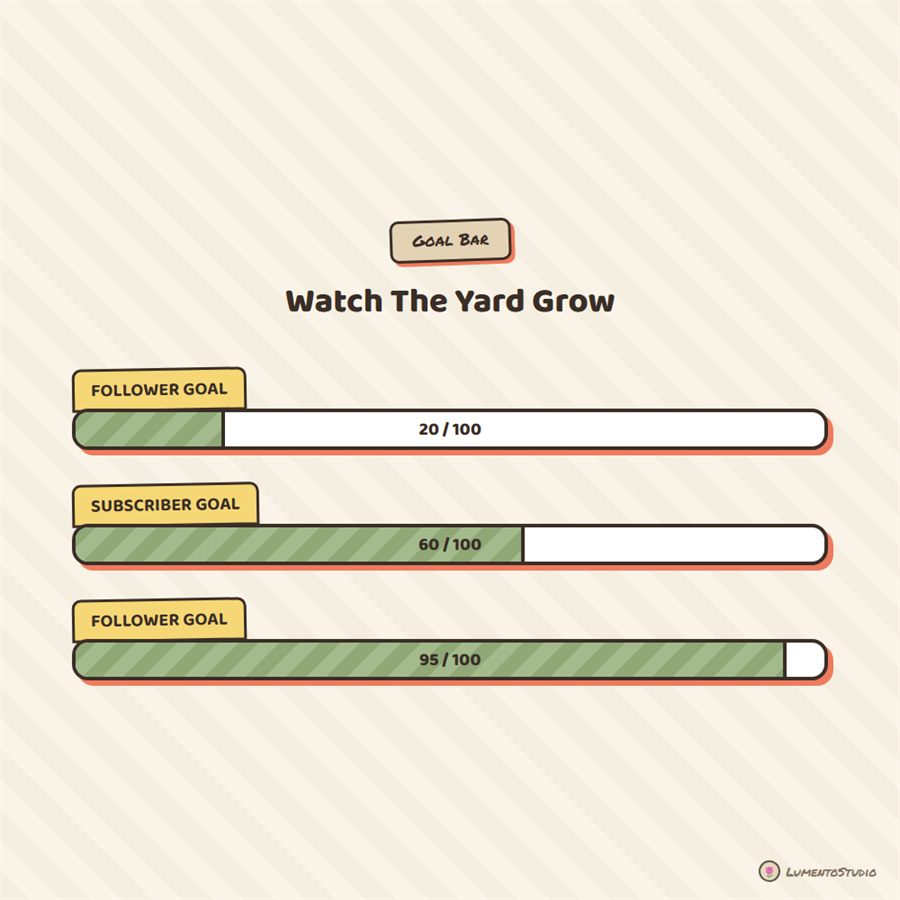Backyard Club goal bar progress states